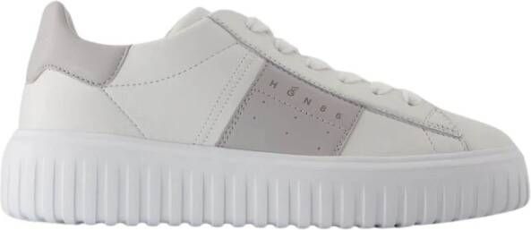 Hogan Strepen Leren Sneakers Wit White Heren