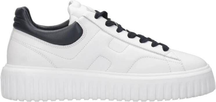 Hogan Strepen Leren Sneakers Wit White Heren