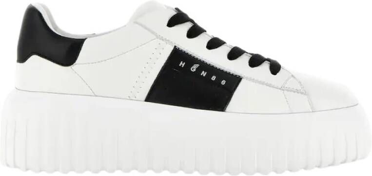 Hogan Strepen Witte Sneakers Lichtgewicht Memory Foam White Dames