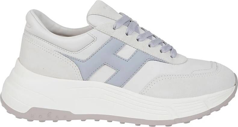 Hogan Suède en leren Ivory Sneakers White Dames