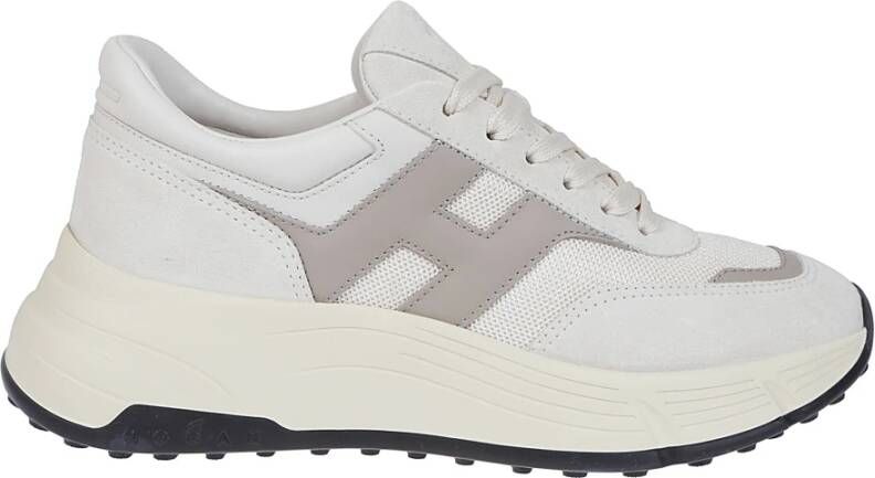 Hogan Suède en Technische Stof Sneakers White Dames