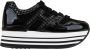 Hogan Suède Leren Glitter Sneakers Dames Vetersluiting Black Dames - Thumbnail 1