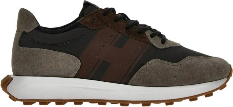 Hogan Suède Leren Sneakers met Memory Foam Brown Heren