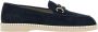 Hogan Klassieke Suede Moccasin Loafers Blue Dames - Thumbnail 2