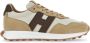 Hogan Suede Panel Lace-Up Sneakers Brown Heren - Thumbnail 1