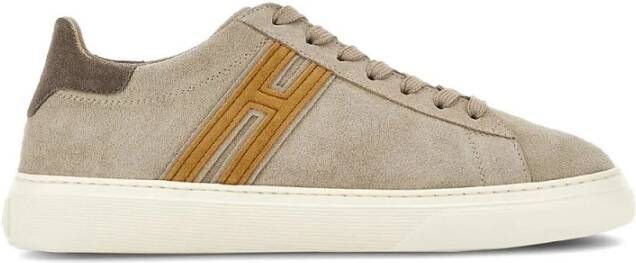 Hogan Suede Sneakers H365 in Tortora Kleur Beige Heren