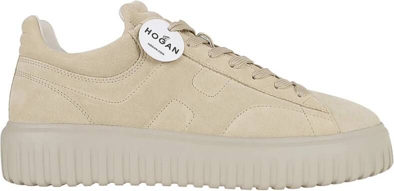 Hogan Suede Sneakers Nude & Neutrals Beige Heren