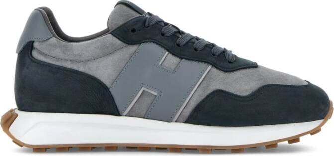 Hogan Suède Veterschoenen Grijs Gray Heren