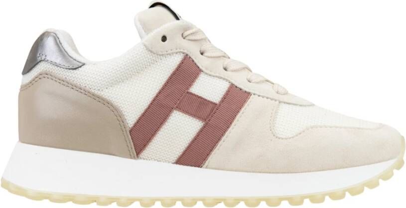 Hogan Suède Veterschoenen voor Dames Beige Dames