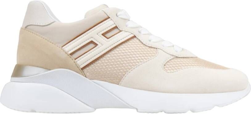 Hogan Suède Veterschoenen voor Dames Beige Dames