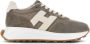 Hogan Taupe Suède Mesh Panel Sneakers Gray Dames - Thumbnail 1