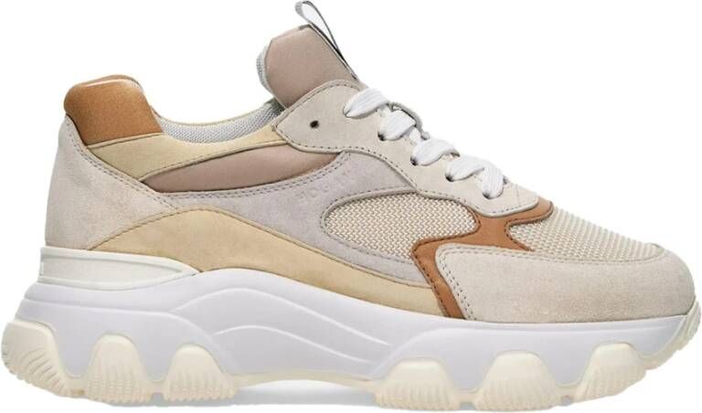 Hogan Trendy Hyperactieve Sneakers voor Dames Beige Dames