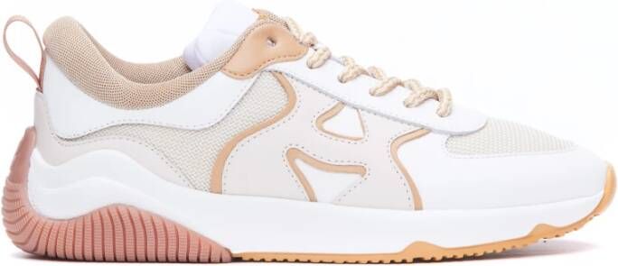Hogan Trendy Witte Sneakers voor Vrouwen Beige Dames