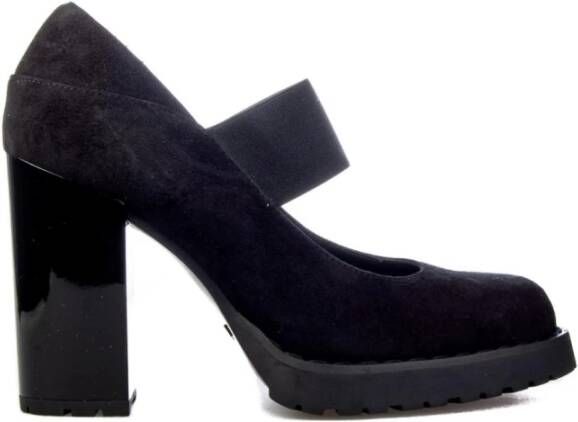 Hogan Urban Chic Suede Décolleté met elastische band Zwart Dames