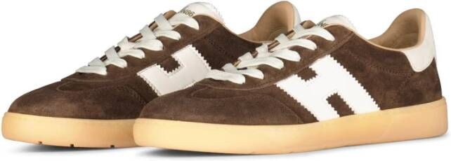 Hogan Velours Memory Foam Sneakers Brown Heren