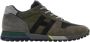 Hogan Velvet Leren Sneakers Groen Blauw Grijs Multicolor Heren - Thumbnail 1