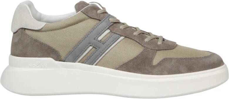 Hogan Verhoog je sneaker game met H580 Slash Sneakers Beige Heren