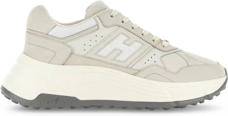 Hogan Verhoogde Platform Sneakers Beige Dames