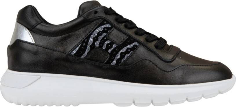 Hogan Veters Dames Leren Sneakers Black Dames