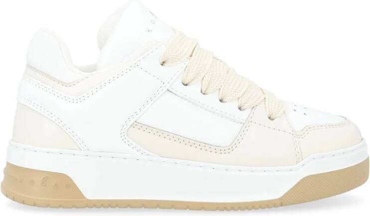 Hogan Veterschoenen van Zwart Leer White Dames