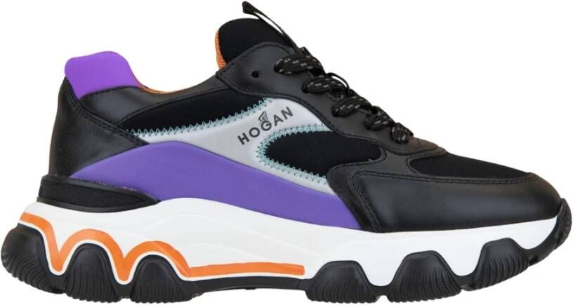 Hogan Veterschoenen voor dames van leer en stof Multicolor Dames