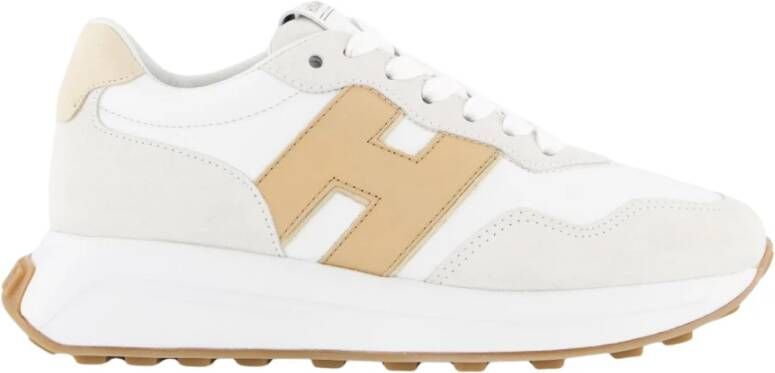 Hogan Vetersluiting Patch Sneakers White Dames