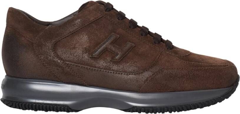 Hogan Vintage Bruine Sneakers Aw23 Brown Heren