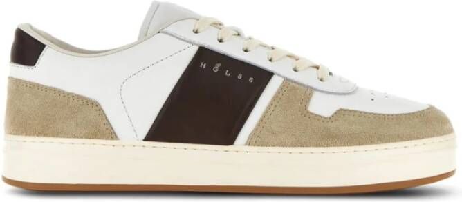 Hogan Wit-beige Sneakers Aw24 Beige Heren