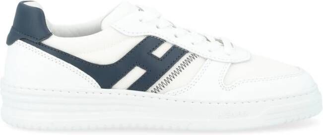 Hogan Witte en Blauwe Leren Sneaker White Heren