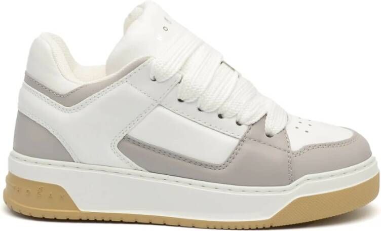 Hogan Witte en grijze leren sneakers White Dames