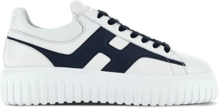 Hogan Witte en Marineblauwe Sneakers voor Mannen White Heren