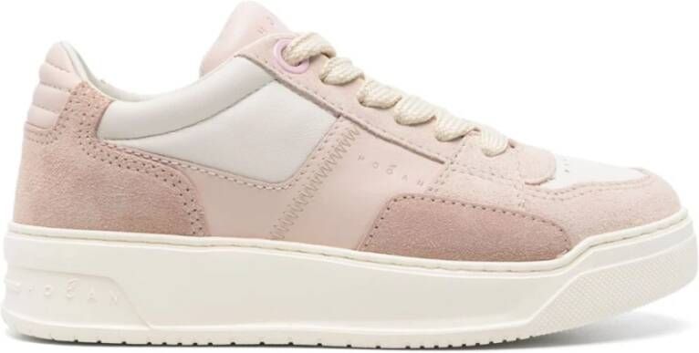 Hogan Witte en roze sneakers voor vrouwen Pink Dames