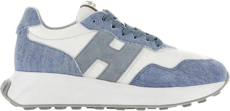 Hogan Witte Hardloopschoenen Pelle Denim Multicolor Dames