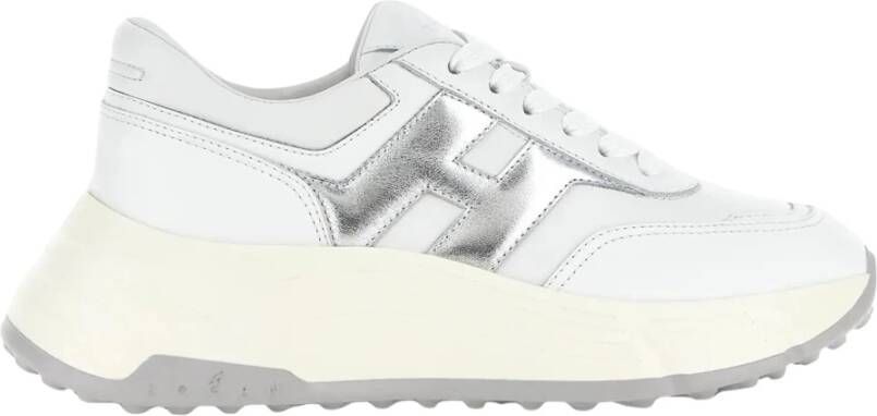 HOGAN Lage Sneakers Dames H669 Allacciato Maat: 40 Materiaal: Leer Kleur: Wit