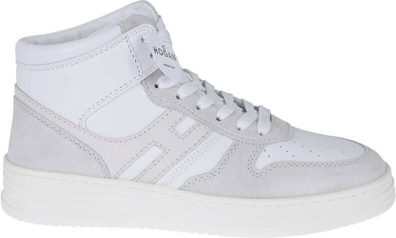 Hogan Witte hoge leren sneakers White Dames