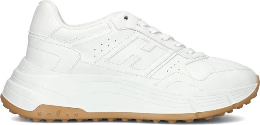 HOGAN Lage Sneakers Dames H669 Allacciato Maat: 40 Materiaal: Leer Kleur: Wit