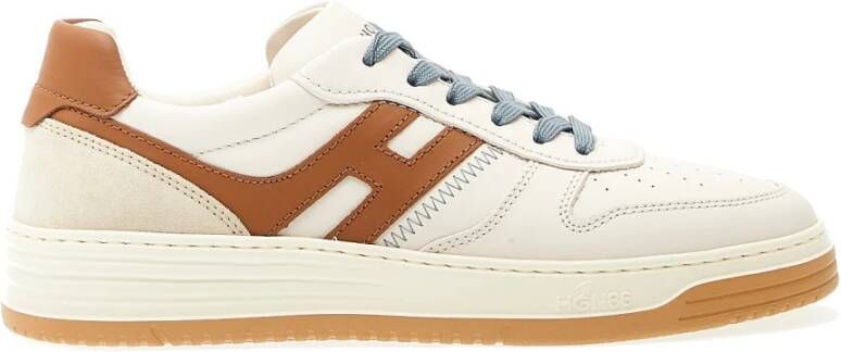 Hogan Witte Leren Basketbalsneakers White Heren