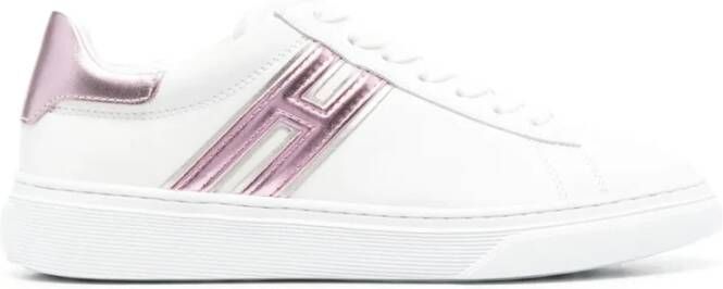 Hogan Witte Leren Casual Sneakers White Dames