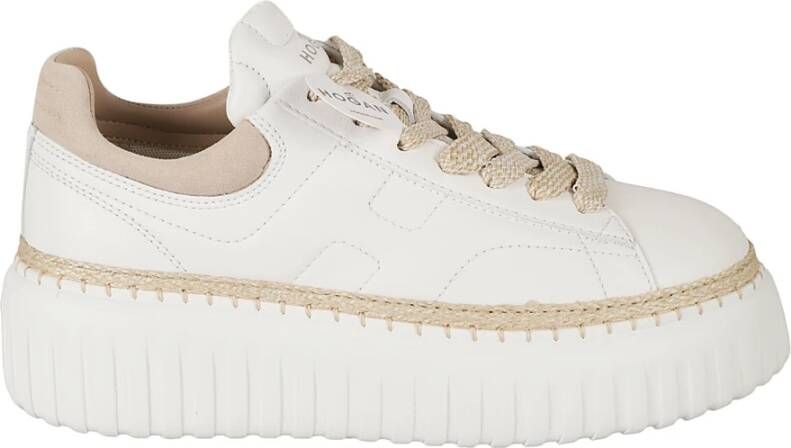 Hogan Witte Leren Chunky Sneakers Zenzero White Dames