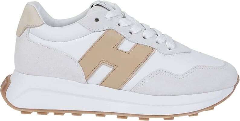 Hogan Witte leren en suède sneakers Multicolor Dames