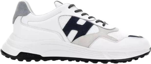 HOGAN Lage Sneakers Heren Hxm5630er90 Maat: 47 Materiaal: Leer Kleur: Wit