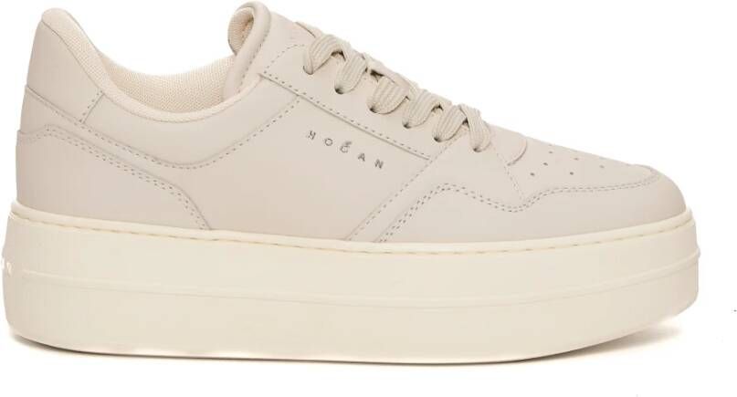 Hogan Witte Leren Skyscraper Sneakers White Dames