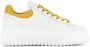 Hogan Witte Leren Sneaker met Dikke Gele Rubberen Zool White Dames - Thumbnail 1