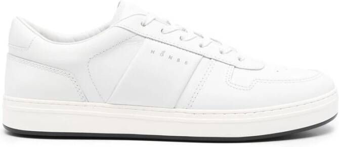 Hogan Witte Leren Sneaker Paneelontwerp White Heren