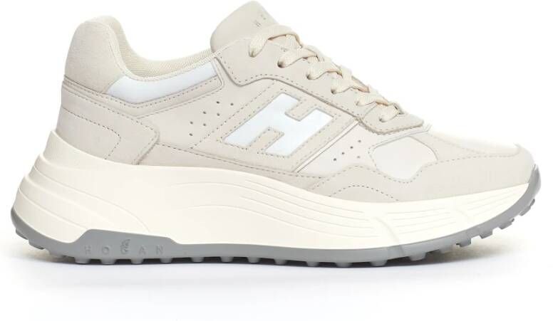 Hogan Witte Leren Sneakers Hi-Fi Model White Dames