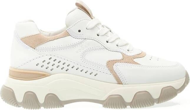 Hogan Witte Leren Sneakers Hyperactieve Stijl White Dames