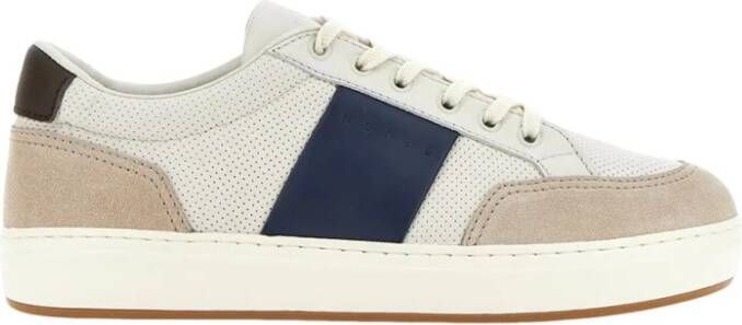 Hogan Witte Leren Sneakers met Blauwe Details Multicolor Heren