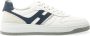 Hogan Witte Leren Sneakers met Blauwe Details White Heren - Thumbnail 1