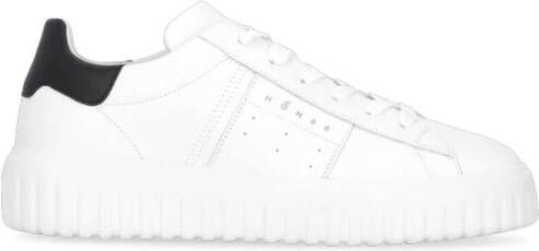 Hogan Witte Leren Sneakers met Contrasterend Logo White Heren