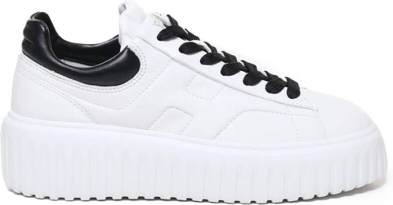 Hogan Witte Leren Sneakers met Geheugenschuim White Dames